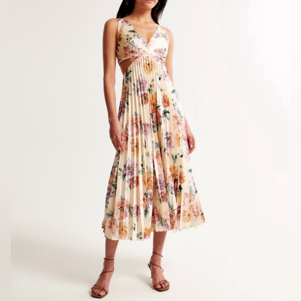 Abercrombie & Fitch Floral Print Midi Dress